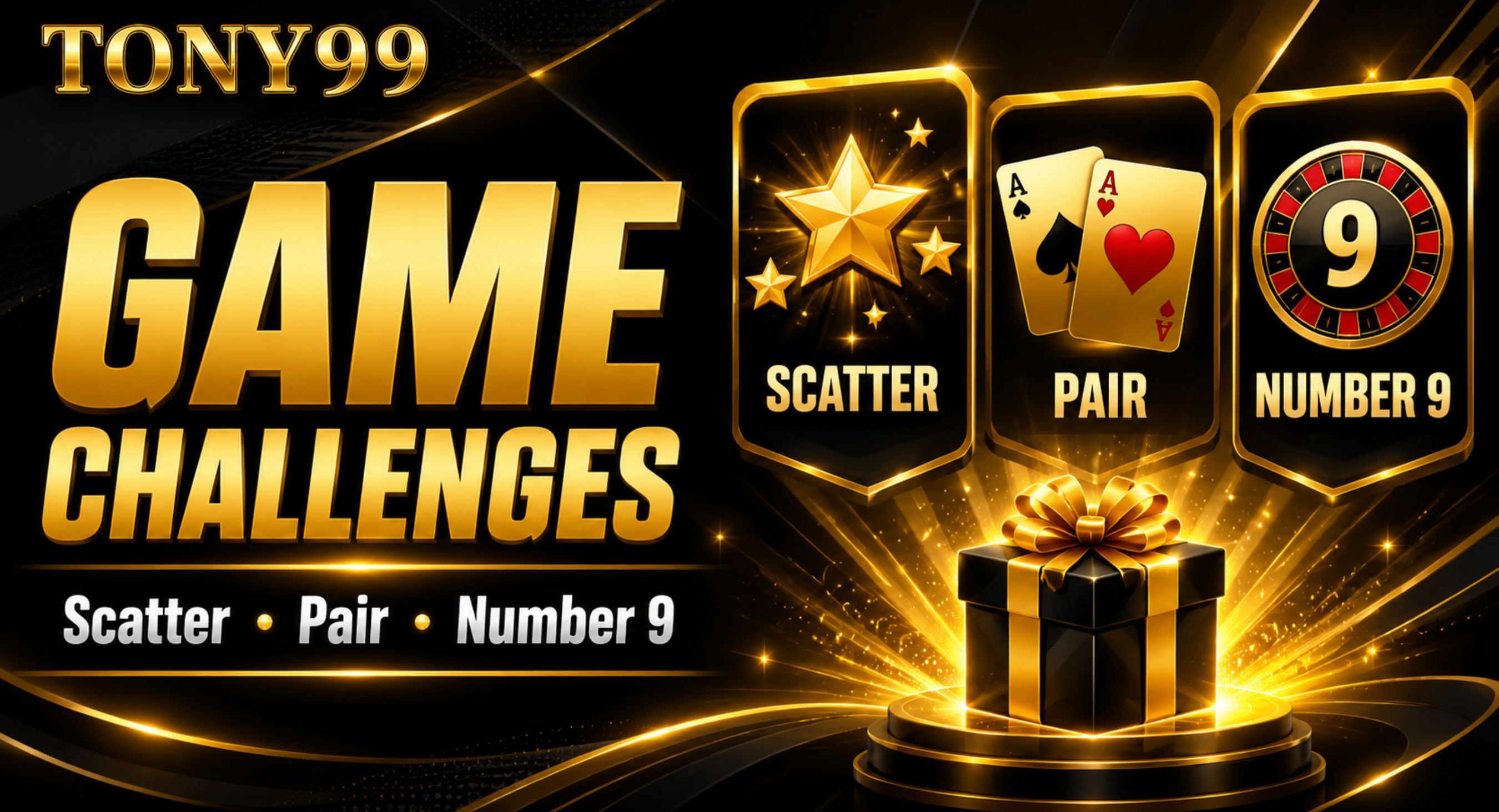 TONY99 game challenge rewards scatter pair number 9